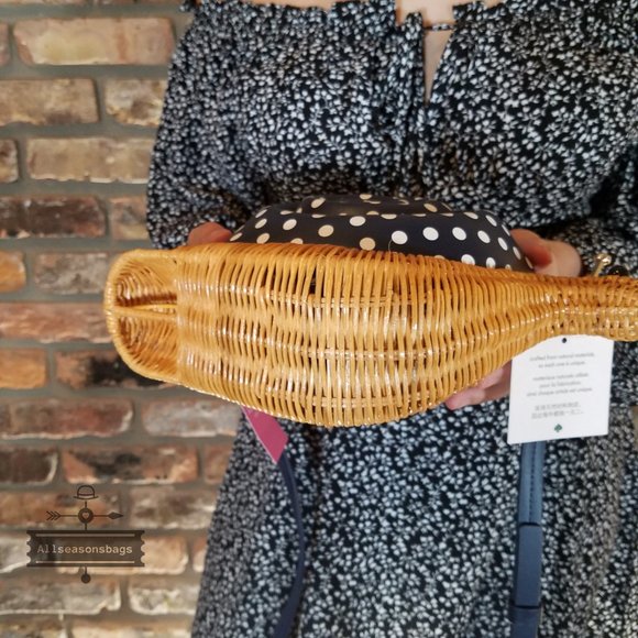 kate spade Bags Kate Spade Enchanted Snail Forest Wicker Crossbody